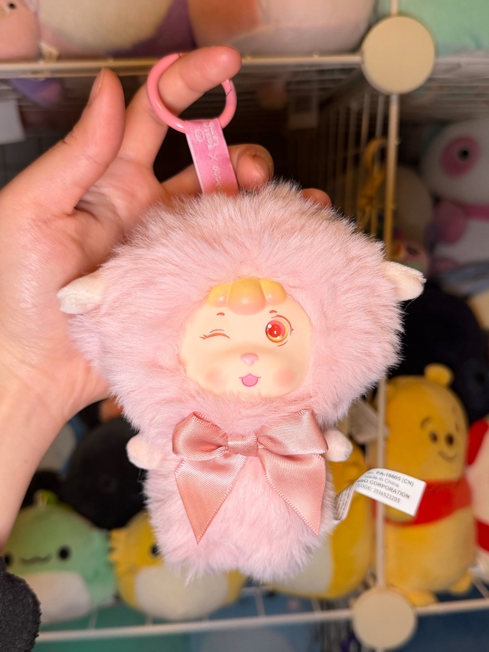 Friendsheep x Miniso Bestie Lamb Dream Town ‘Pink Rose’ 5” Coin Purse Bag Clip